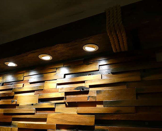 Faux Wood Beam Recessed Spot Lights Rustic Lighting