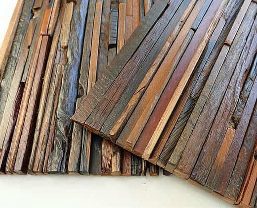 Wall coverings uk, Antique wood mosaic, wood wall art ...