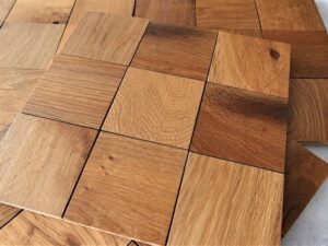 Reclaimed Wooden Mosaic Tiles, Vintage Style 1