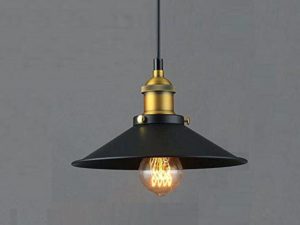 Vintage metal Light, Vintage Black Metal Pendant Light, Vintage Pendant Light