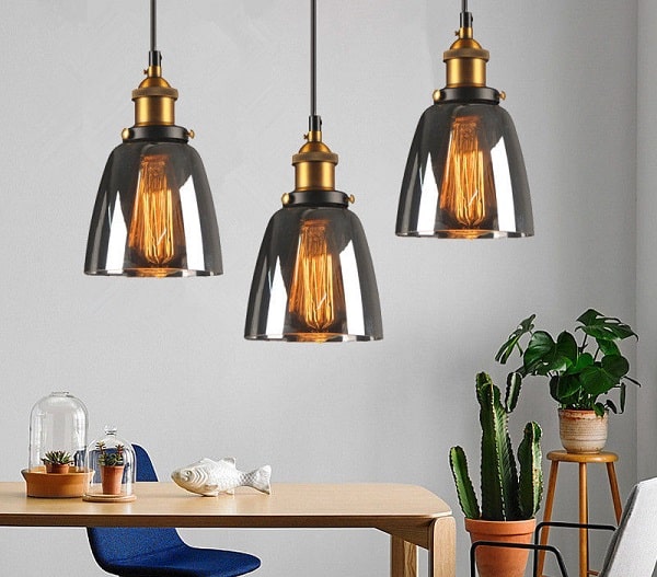 Grey Smoked Glass Pendant Light filament pendant lamp industrial filament lamp pendant lamp pendant light glass pendant
