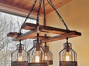 Rustic Wooden Chandelier, Wooden Chandelier, Rustic Style Wood Chandelier, Farmhouse wood chandelier, industrial wood chandelier, Suspended Rustic Wood, Rustic Light Fixture, Industrial Pendant Light, Ceiling, Hanging, Farmhouse Wood Chandelier; hanging rustic wood lighting, industrial style chandelier, country pendant light, farmhouse lighting, bar pendant lights, restaurant pendant light, restaurant chandelier;