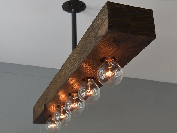 ceiling wood lights, chandelier, wood chandelier, rustic wood lighting, light beam, farmhouse suspended light