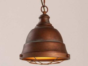 rust metal pendant light, rusty light, rust, green patina metal light