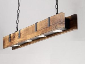industrial style wood Lights