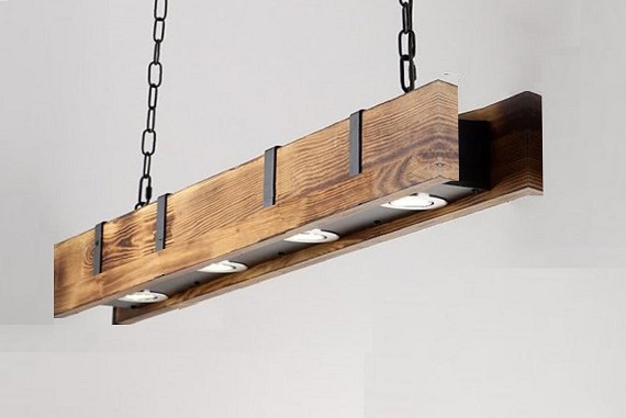 industrial style wood Lights