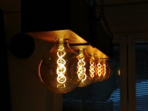 Rustic Oak Beam Lights, Suspended Wood Beam Light