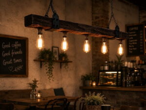 Suspended Faux Wood Beam lights, Hanging, Ceiling lights