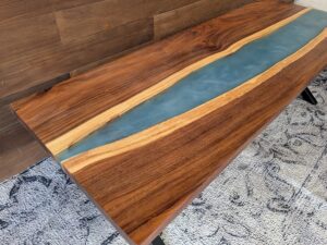 blue river resin table