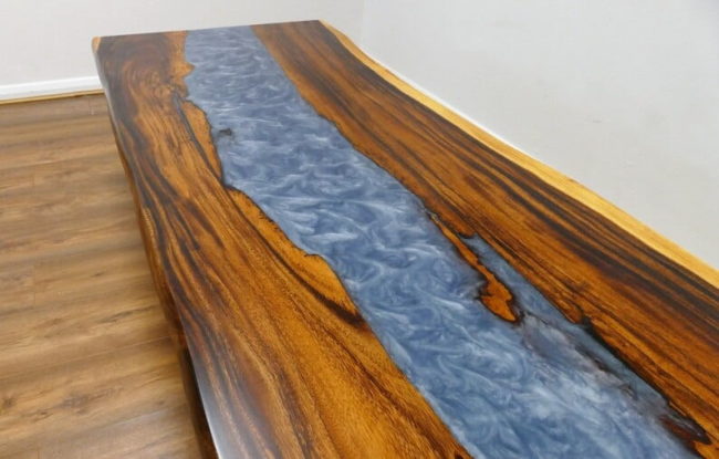 walnut river table, walnut table, walnut resin table