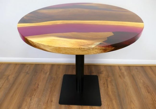 round table, resin round table, round coffee table