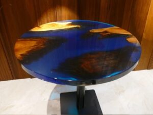 Round Resin Ocean Coffee Table 80cm