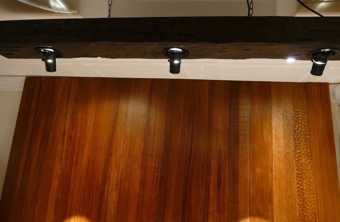 Suspended Wood Beam With 3x 20w LED lights - Image 6