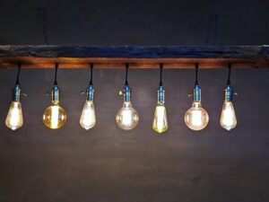 suspended rustic beam light